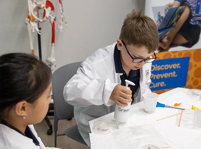 students in a lab