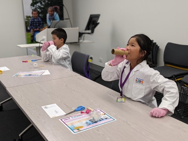 student in a classroom