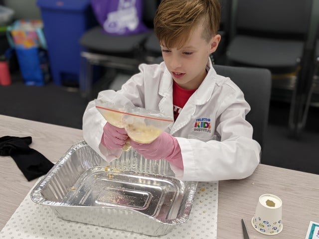 student in a lab