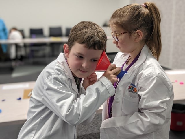 students in a lab